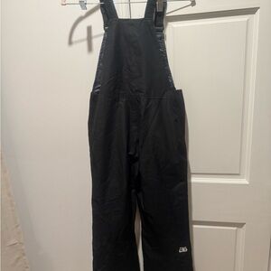 Kids Unisex Black Snow ski Bib Overalls Sz medium